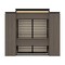 Bestar Orion 104W Queen Murphy Bed with 2 Narrow Shelving Units (105W), Bark Gray & Graphite 116884-000047 - alternate 8